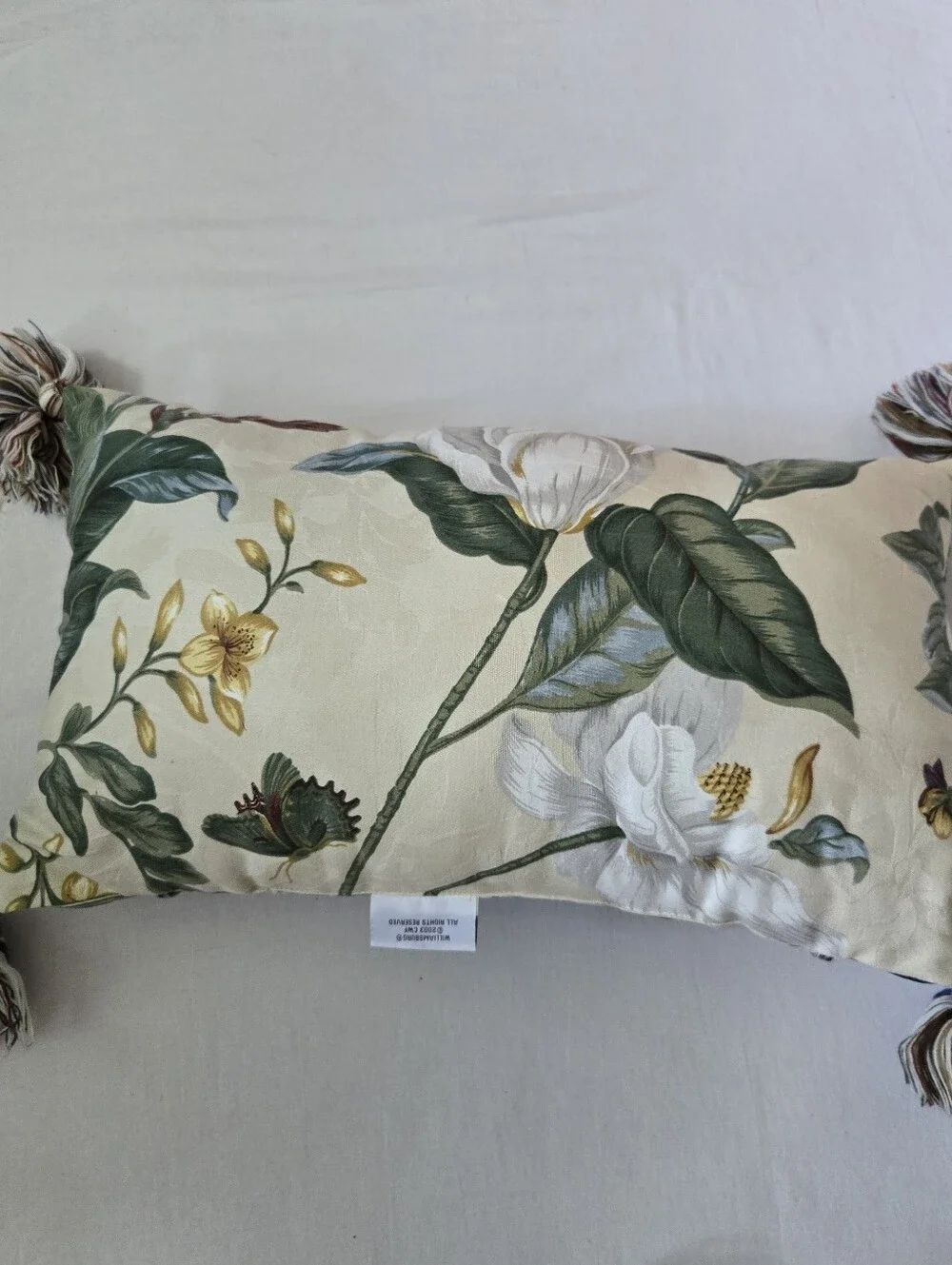 Waverly Williamsburg Garden Images Rectangle Throw Pillow Braided Trim Tassel